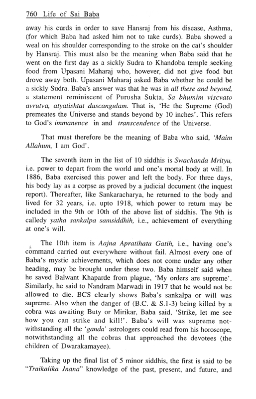  Baba's Siddhis, Their Origin, and Their Use